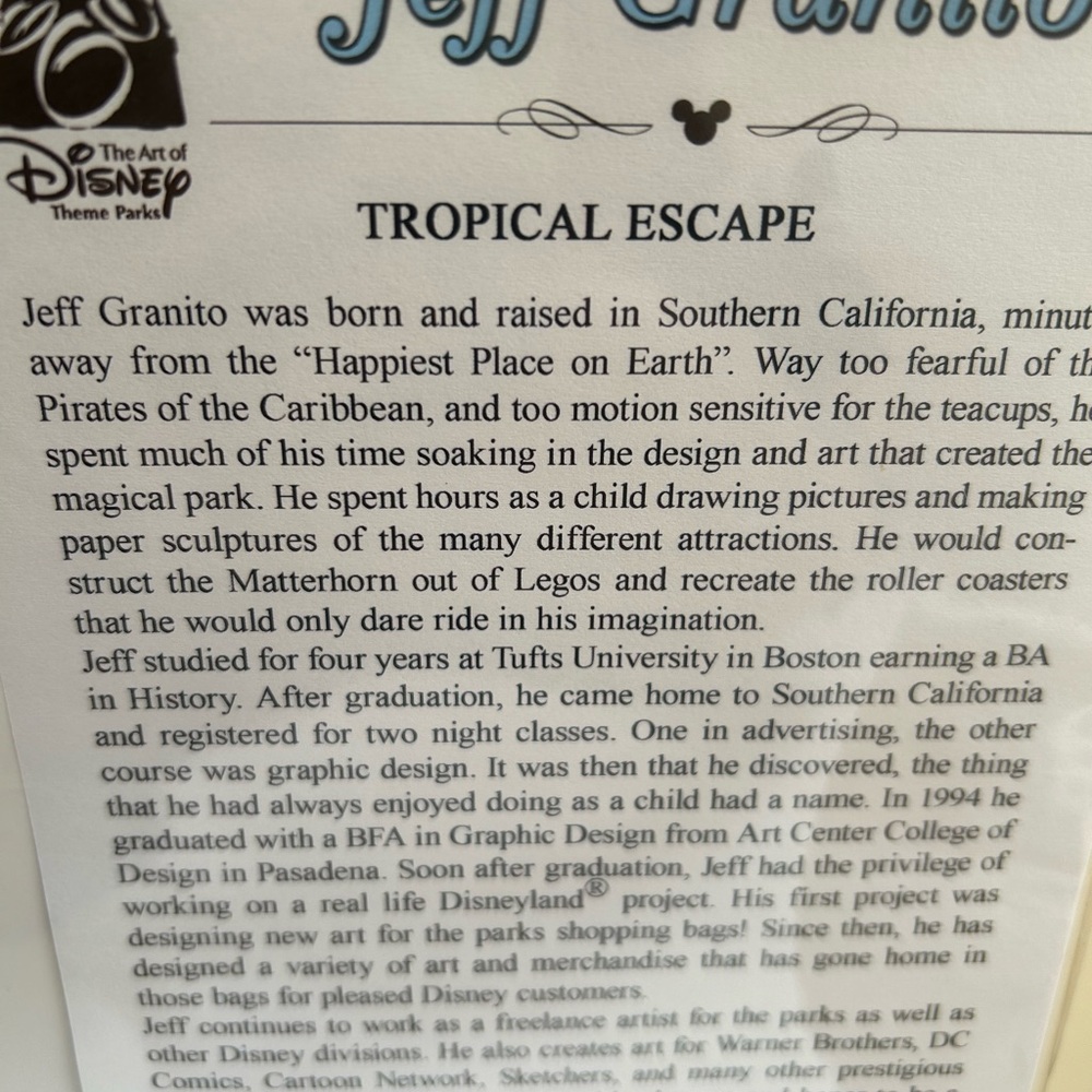 Adventureland “Tropical Escape” Art Print with Vibrant Colors - Picture 4 of 4